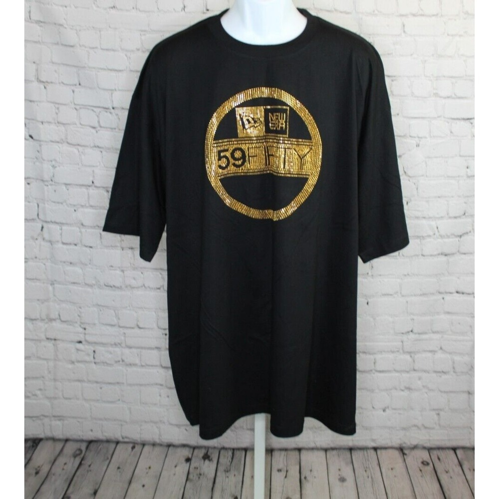 NEW ERA 59 FIFTY 4XL Sequence Graphic Design T Shirt Black Handcrafted street